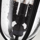 Lampioncino da giardino da terra medio in acciaio diffusore in vetro a 3 luci