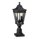 Lampioncino da giardion medio rustico in alluminio diffusore in vetro a 3 luci