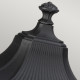 Lampioncino da giardion medio rustico in alluminio diffusore in vetro a 3 luci