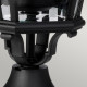 Lampioncino da giardion medio rustico in alluminio diffusore in vetro a 3 luci