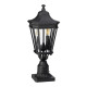 Lampioncino da giardion medio rustico in alluminio diffusore in vetro a 3 luci