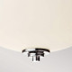 Plafoniera per bagno struttura in acciaio con diffusore in vetro con 2 lampadine