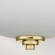 Plafoniera per bagno in acciaio con diffusore in vetro con 2 lampadine