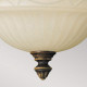 Plafoniera rotonda in acciaio con diffusore in vetro con 2 lampadine