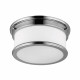 Plafoniera rotonda in acciaio da bagno diffusore in vetro a 2 luci LED G9