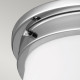 Plafoniera rotonda in acciaio da bagno diffusore in vetro a 2 luci LED G9