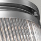 Plafoniera rotonda media in acciaio con diffusore in vetro a LED a 3 luci G9
