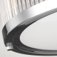 Plafoniera rotonda media in acciaio con diffusore in vetro a LED a 3 luci G9