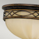 Plafoniera rotonda per salotto in stile classico con diffusore in vetro a 3 luci