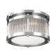 Plafoniera rotonda piccola in acciaio con diffusore in vetro a LED a 2 luci G9