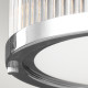 Plafoniera rotonda piccola in acciaio con diffusore in vetro a LED a 2 luci G9