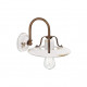 Applique da parete in metallo con diffusore in ceramica dal design industrial