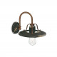 Applique da parete in metallo con diffusore in ceramica dal design industrial