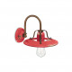 Applique da parete in metallo con diffusore in ceramica dal design industrial