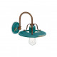 Applique da parete in metallo con diffusore in ceramica dal design industrial