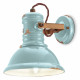 Applique da parete in metallo dal design industrial con diffusore in ceramica