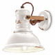 Applique da parete in metallo dal design industrial con diffusore in ceramica