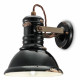 Applique da parete in metallo dal design industrial con diffusore in ceramica