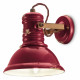 Applique da parete in metallo dal design industrial con diffusore in ceramica