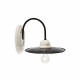 Applique da parete in metallo e diffusore in ceramica dal design industrial