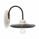 Applique da parete in stile classico con paralume in ceramica
