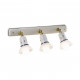Applique da parete rustica in ceramica decorata a mano con 3 diffusori in vetro