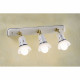 Applique da parete rustica in ceramica decorata a mano con 3 diffusori in vetro
