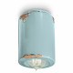 faretto da soffitto cilindrico con struttura in ceramica dal design industrial