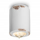 faretto da soffitto cilindrico con struttura in ceramica dal design industrial