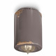 faretto da soffitto cilindrico con struttura in ceramica dal design industrial