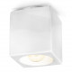 faretto da soffitto cubico con struttura in ceramica dal design industrial