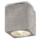 faretto da soffitto cubico con struttura in ceramica dal design industrial