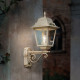 Lampada a parete da esterno con paralume in ceramica decorata a mano