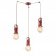 Lampada a sospensione con 3 diffusori in ceramica in stile industrial