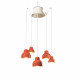 Lampada a sospensione con 5 diffusori in ceramica dal design moderno decò