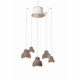 Lampada a sospensione con 5 diffusori in ceramica dal design moderno decò