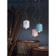 Lampada a sospensione con singolo diffusore in ceramica dal design industrial