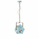 Lampada a sospensione dal design industrial con diffusore a cubico in ceramica