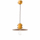Lampada a sospensione dal design industrial in ceramica con paralume in metallo