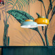 Lampada a sospensione dal design moderno con diffusore largo in ceramica