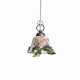 Lampada a sospensione design rustico con diffusore in ceramica decorato a mano
