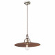 Lampada a sospensione grande con struttura in metallo e dettagli in ceramica