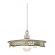 Lampada a sospensione grande in metallo e ceramica in stile rustico