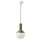 Lampada a sospensione in ceramica con diffusore in vetro dal design moderno