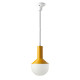 Lampada a sospensione in ceramica con diffusore in vetro dal design moderno