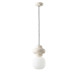 Lampada a sospensione in ceramica con singolo diffusore pendente in vetro
