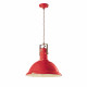 Lampada a sospensione in metallo in stile industrial con diffusore in ceramica