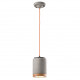 Lampada a sospensione in stile industrial con diffusore cilindrico in ceramica