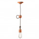 Lampada a sospensione in stile industrial con struttura in ceramica