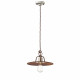 Lampada a sospensione media con struttura in metallo e dettagli in ceramica